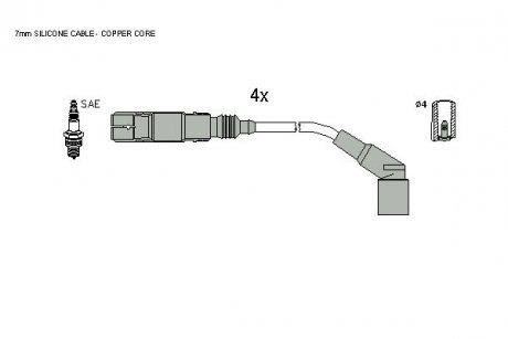 ZK8011 Комплект кабелей зажигания STARLINE підбір по vin на Brocar