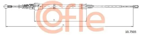 92107505 Трос стояночного тормоза задн AUDI A3 all ch 8LY000001- 7/99- COFLE подбор по vin на Brocar