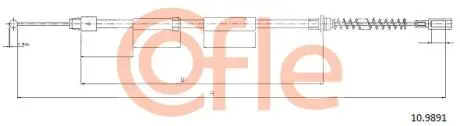 92109891 Трос стояночного тормоза задн MB SPRINTER all (pt.5t) 06-09 COFLE подбор по vin на Brocar