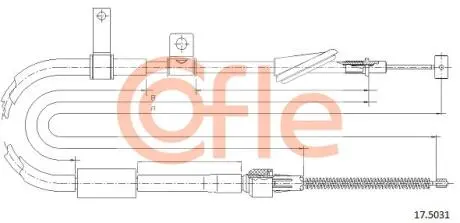 92175031 LINKA - HAMULEC RECZNY COF 17.5031 COFLE COFLE підбір по vin на Brocar