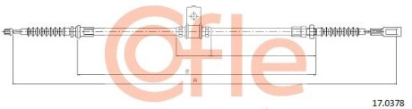 92170378 Трос стояночного тормоза задн прав NISSAN CABSTAR F24 all (double wheels) 10/06- COFLE підбір по vin на Brocar