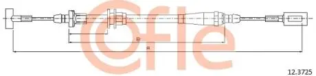 92123725 Трос гальма стоянки задній IVECO DAILY 35C all (дискові гальма) (double wheels) 06- COFLE підбір по vin на Brocar