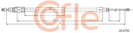 92104710 Трос стояночного тормоза задн CITROEN BERLINGO all 08- COFLE подбор по vin на Brocar