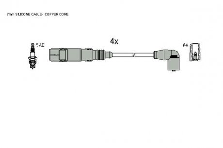 ZK8461 Комплект кабелів запалювання STARLINE підбір по vin на Brocar
