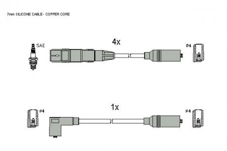 ZK9431 Комплект кабелей зажигания STARLINE подбор по vin на Brocar