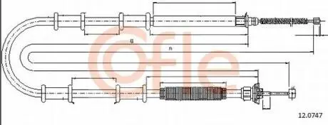 92120747 LINKA - HAMULEC RECZNY COF 12.0747 COFLE COFLE підбір по vin на Brocar