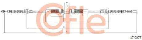 92170377 Трос гальма стоянки задн лев NISSAN CABSTAR F24 all (double wheels) 10/06- COFLE підбір по vin на Brocar