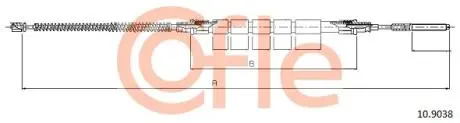 92109038 Трос стояночного гальма SKODA:SKO FRE FUNE PICK-UP 96-01 1782/1470 mm COFLE підбір по vin на Brocar