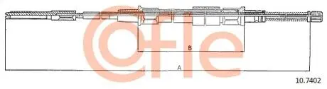 92107402 Трос стоянкового гальма задній VW GOLF III-Variant-Cabrio 1.4-1.6-1.8-1.9DS-TDS (барабанні гальма) 9/91-95 COFLE підбір по vin на Brocar