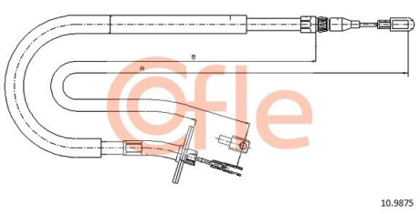 92109875 Трос гальма стоянки лев задн MB SPRINTER pt.3.5>4.6T double wheels 97- COFLE підбір по vin на Brocar