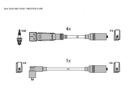 ZK0312 Комплект кабелів запалювання STARLINE підбір по vin на Brocar
