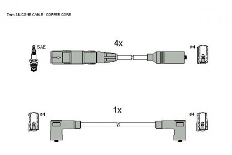 ZK7911 Комплект кабелей зажигания STARLINE підбір по vin на Brocar