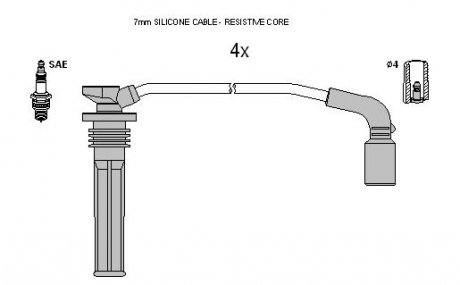 ZK6882 Комплект кабелей зажигания STARLINE підбір по vin на Brocar