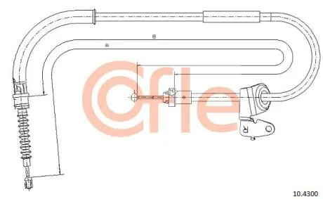 92104300 Трос стояночного тормоза BMW: MINI ALL -04 1444/1300 mm COFLE подбор по vin на Brocar