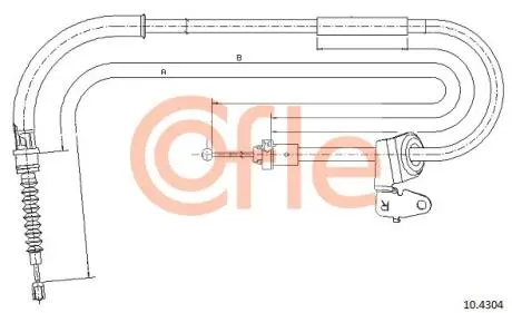 92104304 Трос стояночного тормоза BMW: MINI-MINI CAB -07 1435/1294 mm COFLE підбір по vin на Brocar