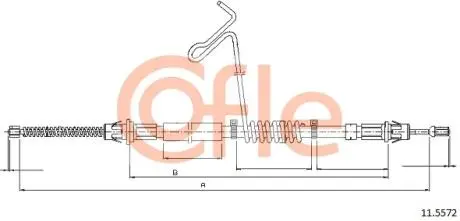 92115572 Трос стояночного гальма FORD: TRANSIT RWD CAB RH 1386/1093 mm COFLE підбір по vin на Brocar