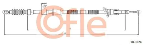 92108224 Трос стоянкового гальма прав задній VOLVO S40 all 8/00- COFLE підбір по vin на Brocar