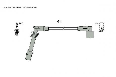 ZK8532 Комплект кабелів запалювання STARLINE підбір по vin на Brocar