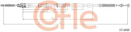 92171430 Трос стояночного гальма TOYOTA: COROLLA AE111UKP 1585/1283 mm COFLE підбір по vin на Brocar