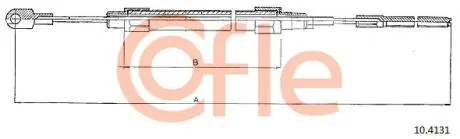 92104131 Трос стояночного тормоза задн BMW 316-318is-320-325-328-TDS-M3 ABS (E36) all (дисковые тормоза) 90-98 COFLE підбір по vin на Brocar