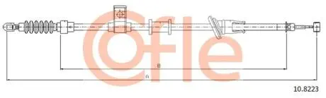 92108223 Трос стояночного тормоза лев задн VOLVO S40 all 8/00- COFLE підбір по vin на Brocar