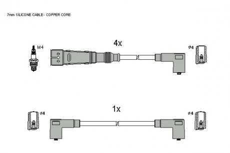 ZK6451 Комплект кабелей зажигания STARLINE підбір по vin на Brocar