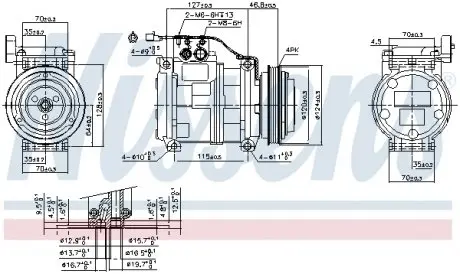 89699 Компрессор кондиционера NISSENS подбор по vin на Brocar