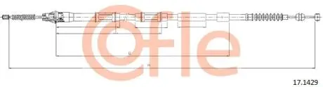 92171429 Трос стояночного тормоза TOYOTA: COROLLA AE111UKP 1576/1270 mm COFLE подбор по vin на Brocar
