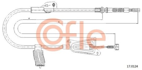 92170124 Трос гальма стоянки лев задн NISSAN ALMERA all Abs mod 01- COFLE підбір по vin на Brocar