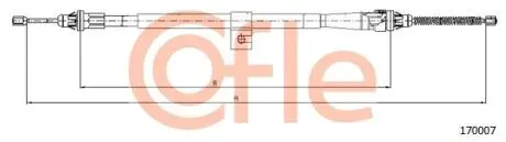 92170007 Трос стоянкового гальма прав задній NISSAN MICRA K12 all 04- COFLE підбір по vin на Brocar