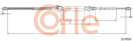 92109050 Трос гальма стоянки задній SKODA ROOMSTER all (барабанні гальма) 07- COFLE підбір по vin на Brocar