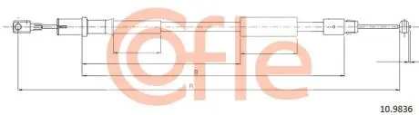 92109836 Трос стояночного тормоза задн прав MERCEDES-BENZ VITO, VIANO all 9/03- COFLE подбор по vin на Brocar