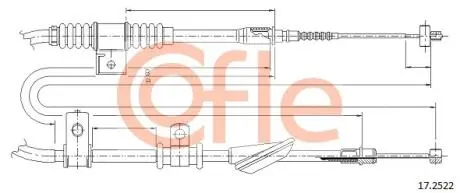 92172522 Трос, стояночная тормозная система COFLE підбір по vin на Brocar