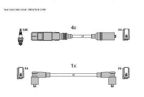 ZK0552 Комплект кабелей зажигания STARLINE подбор по vin на Brocar
