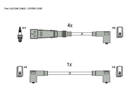 ZK6491 Комплект кабелей зажигания STARLINE подбор по vin на Brocar