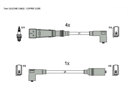 ZK8111 Комплект кабелей зажигания STARLINE підбір по vin на Brocar