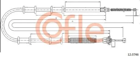 92120746 LINKA - HAMULEC RECZNY COF 12.0746 COFLE COFLE підбір по vin на Brocar