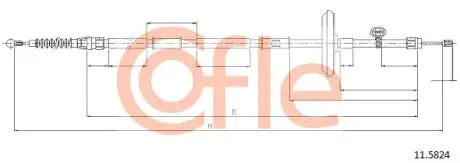 92115824 LINKA - HAMULEC RECZNY COF 11.5824 COFLE COFLE подбор по vin на Brocar