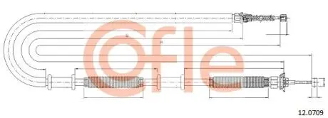 92120709 Трос гальма стоянки лев задн FIAT DOBLO PANORAMA/COMBINATO all 3/05- COFLE підбір по vin на Brocar