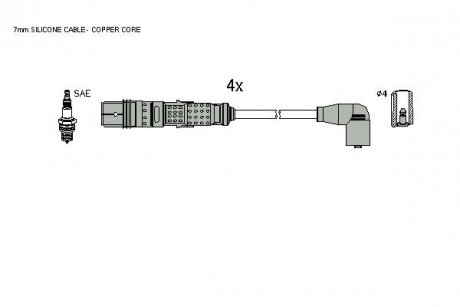ZK5691 Комплект кабелей зажигания STARLINE підбір по vin на Brocar