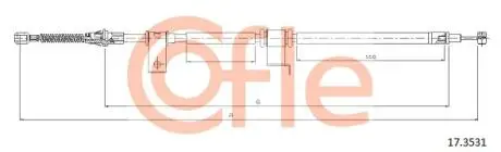 92173531 Трос стояночного тормоза лев задн CHEVROLET CAPTIVA all 5/06- COFLE подбор по vin на Brocar
