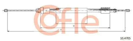 92104705 Трос стояночного тормоза лев задн CITROEN BERLINGO all 96- COFLE подбор по vin на Brocar