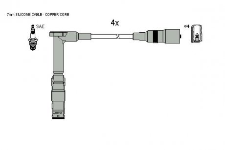 ZK7961 Комплект кабелей зажигания STARLINE підбір по vin на Brocar