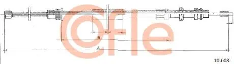 9210608 LINKA - HAMULEC RECZNY COF 10.608 COFLE COFLE підбір по vin на Brocar