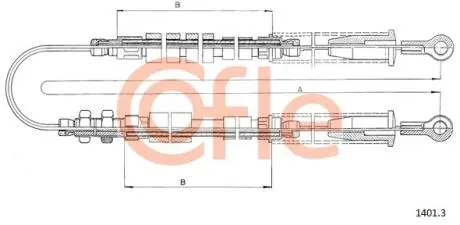 9214013 LINKA - HAMULEC RECZNY COF 1401.3 COFLE COFLE підбір по vin на Brocar