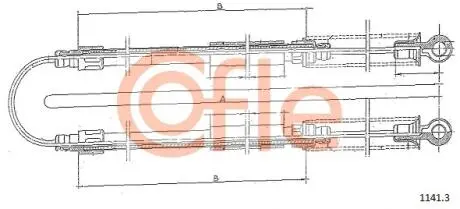 9211413 LINKA - HAMULEC RECZNY COF 1141.3 COFLE COFLE підбір по vin на Brocar