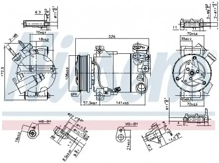 890215 Компресор NISSENS підбір по vin на Brocar
