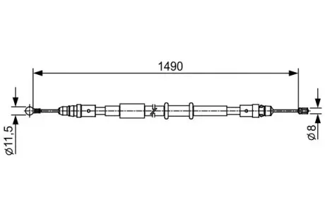 1987482553 Трос ручного тормоза зад. прав./лев. Master 2,3 -10 (1490mm) BOSCH подбор по vin на Brocar