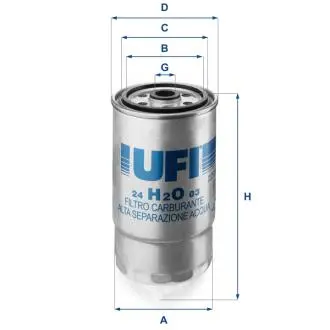 24H2O03 Фільтр палива UFI підбір по vin на Brocar