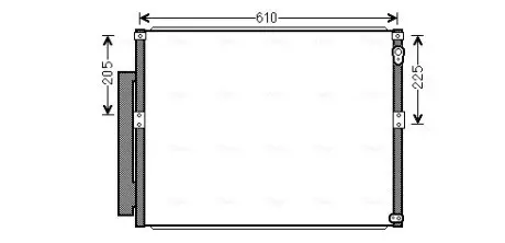 TO5634D Радиатор кондиционера TOYOTA: LAND CRUISER (J12) 2.7 (TRJ12)/3.0 D-4D (KDJ120)/3.4/4.0/4.0 (GRJ12) 02- AVA COOLING підбір по vin на Brocar